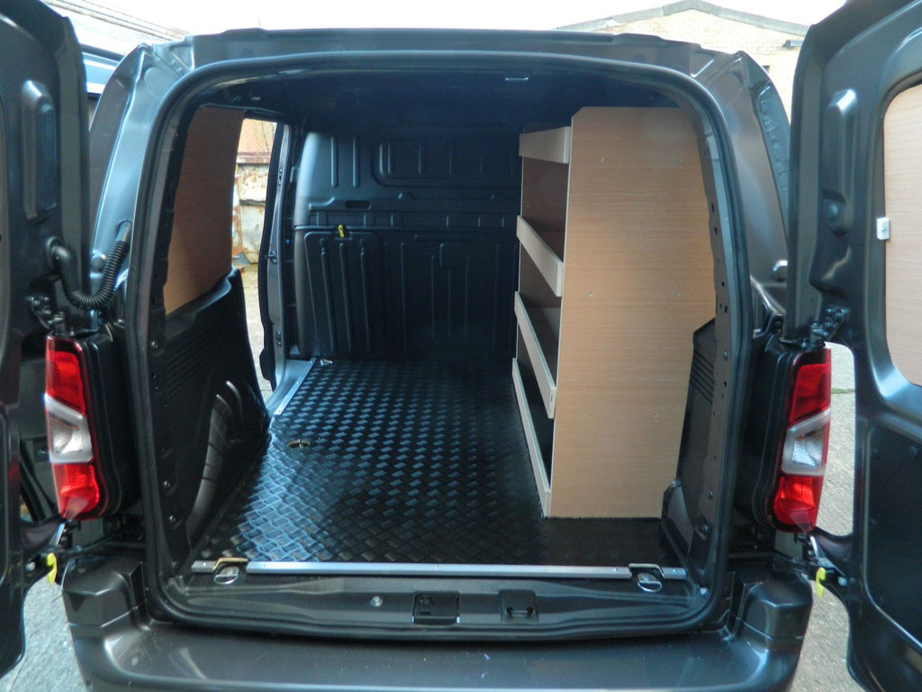 Berlingo 2018 - On XL (LWB) Ply Lining Kit with Black Rubber Matting and Open Rack PR729