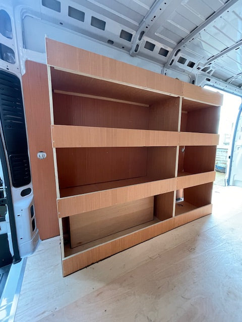 Mercedes Sprinter 2018 Onwards L4 H2 Passenger Side Open Rack 3 Shelve ...