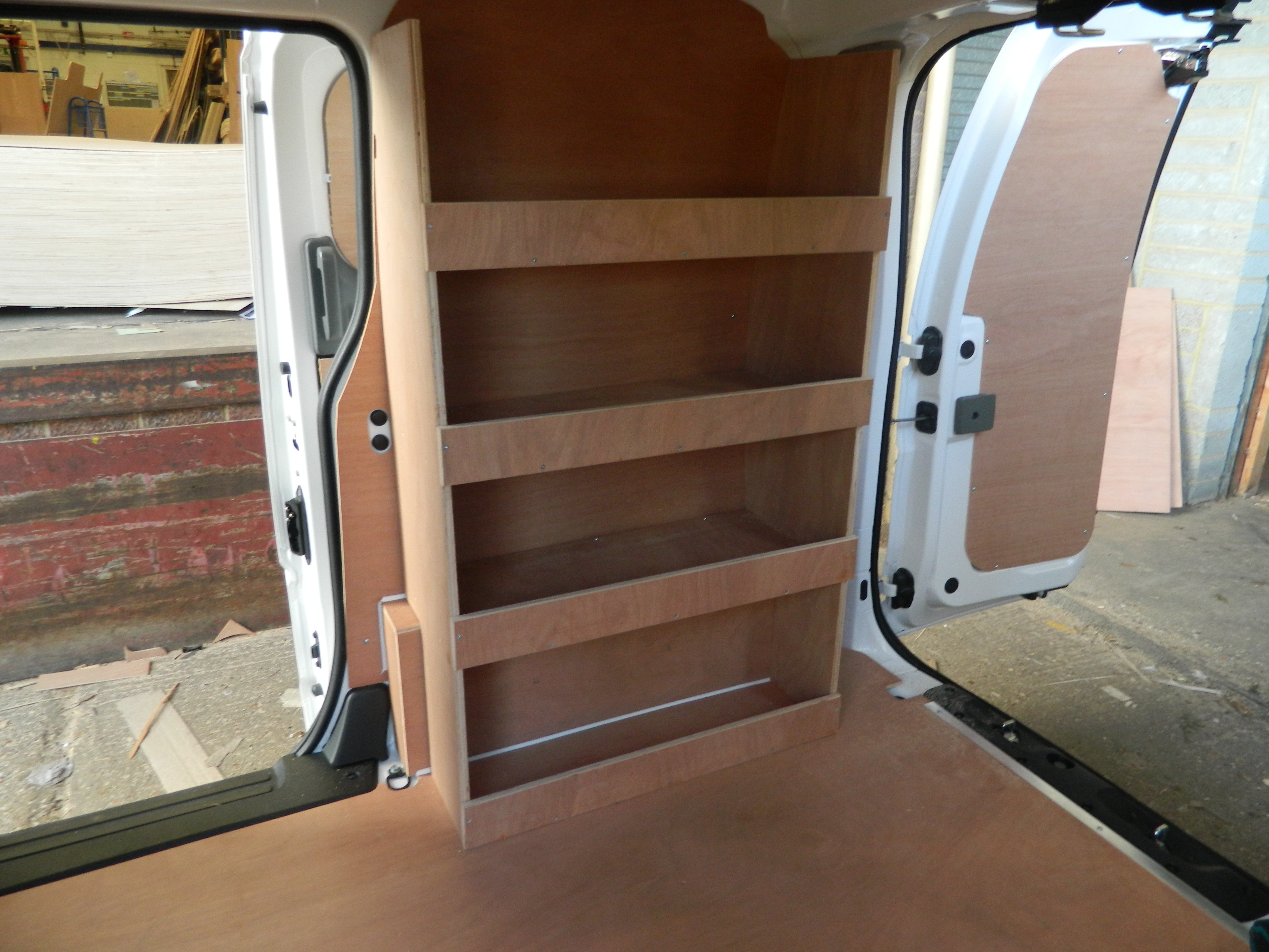 Nv200 Tool Rack Nissan NV200 2009 Onwards Driver Side Open 3 Shelved Plywood Rack, PR1 ...