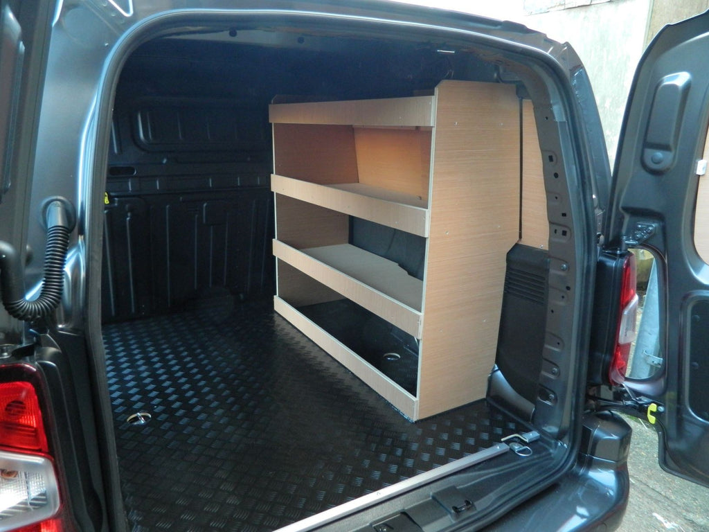 Berlingo 2018 - On XL (LWB) Ply Lining Kit with Black Rubber Matting and Open Rack PR729